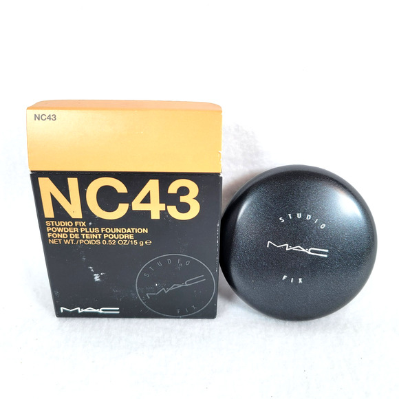 MAC Studio Fix Powder Plus Foundation Shade NC 43 Original Formula Full Coverage - Picture 1 of 4
